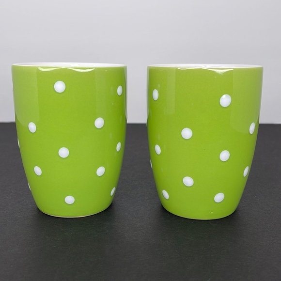 Light Green with White Polka Dot Mug - Picture 1 of 5